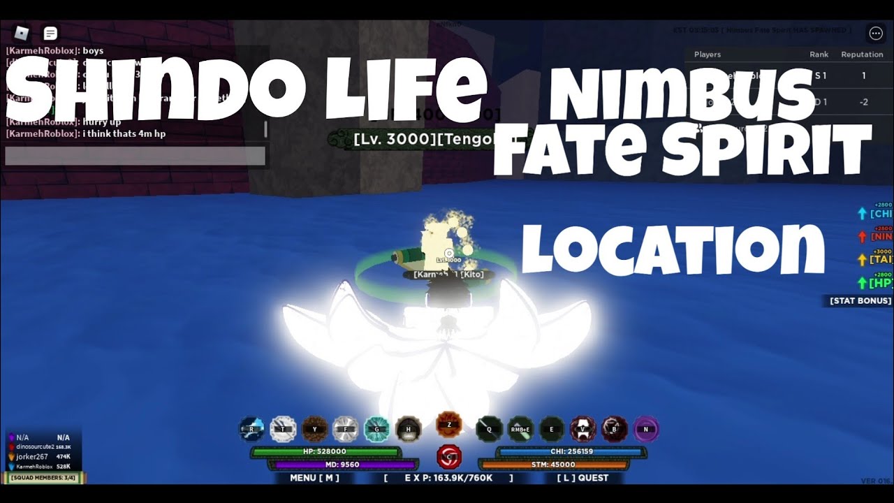 Shindo Life Nimbus Fate Spirit Spawn Location